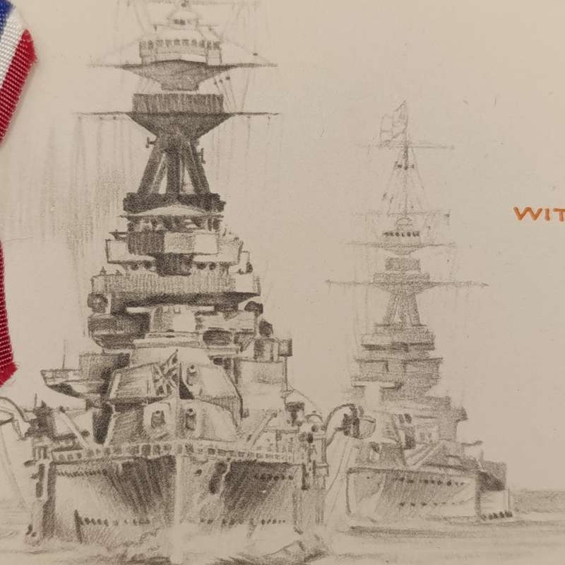 WW2 The Royal Navy Good Wishes Greetings card