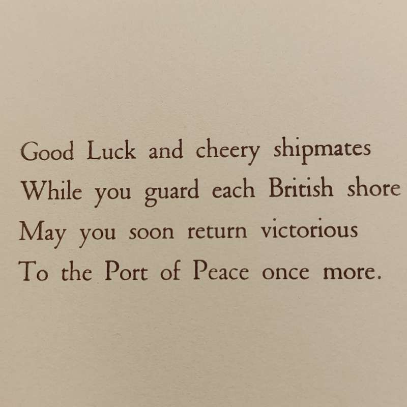 WW2 The Royal Navy Good Wishes Greetings card