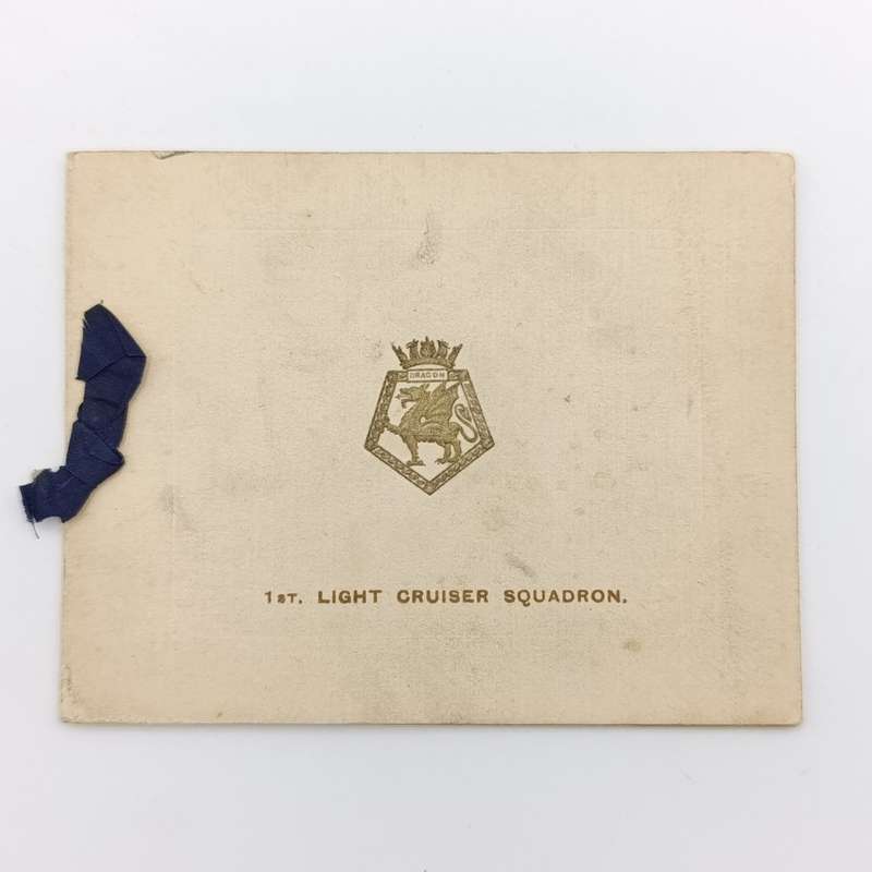 WW1 HMS Dragon 1st Light Cruiser squadron Christmas greetings card
