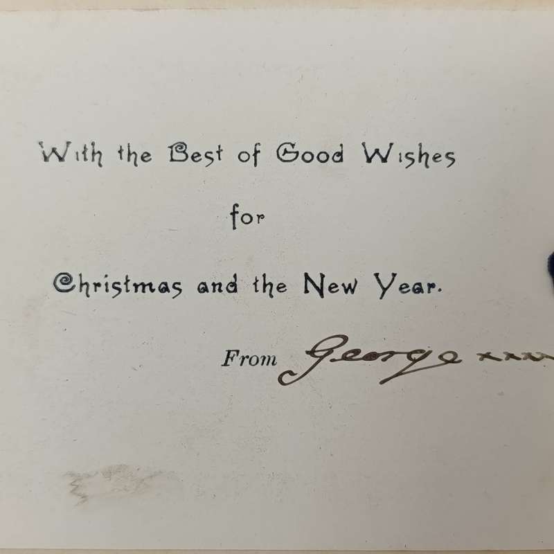 WW1 HMS Dragon 1st Light Cruiser squadron Christmas greetings card