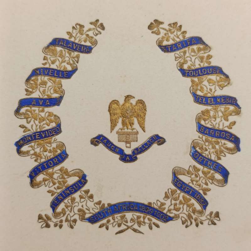WW1 The Royal Irish Fusiliers Christmas Greetings card