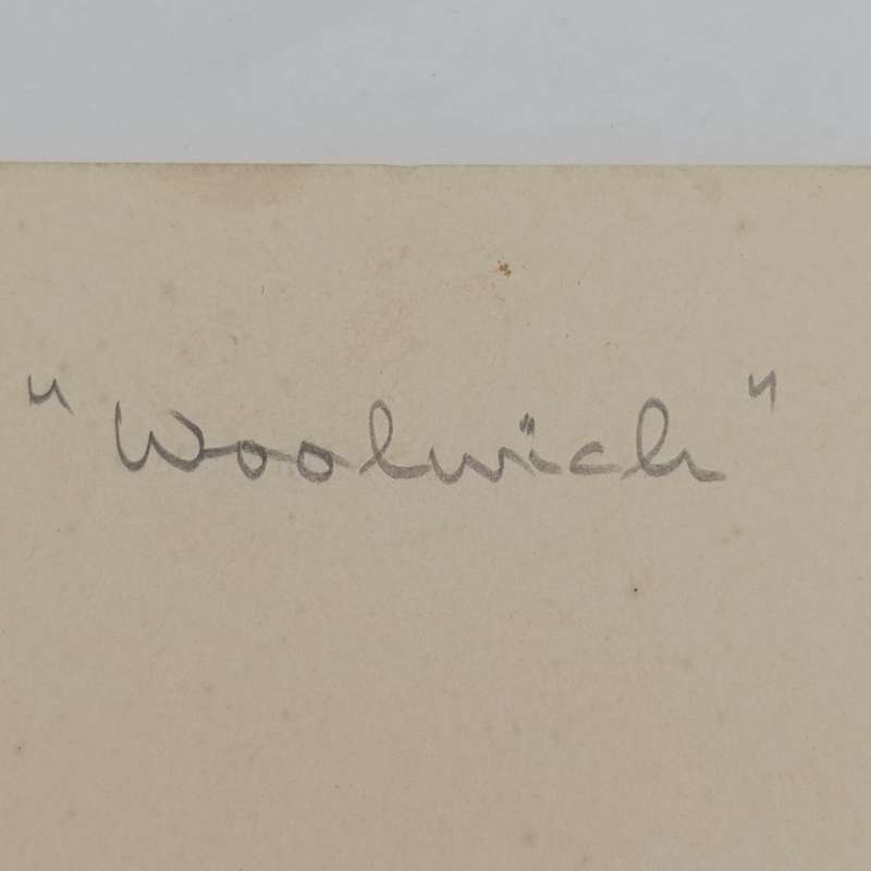 British H.M.S Woolwich 1935 Christmas Greetings card with photo of ship