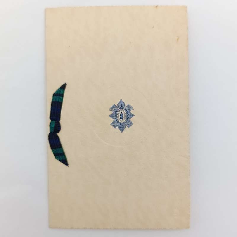 The Royal Highlanders `Black Watch` Christmas 1924 Greetings Card