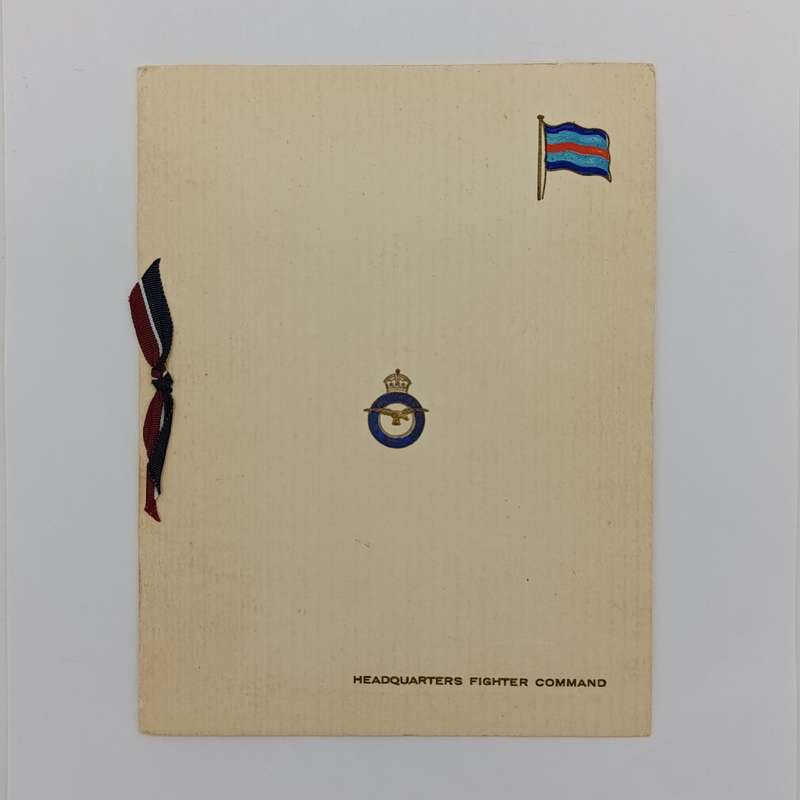 WW2 Royal Air Force Headquarters Fighter command Christmas greetings card