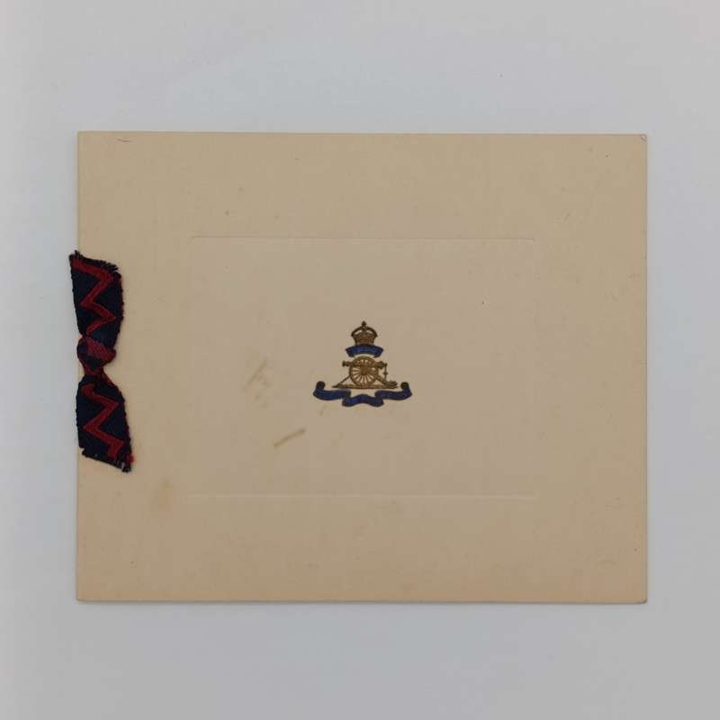 WW1 The Royal Artillery Christmas greetings card