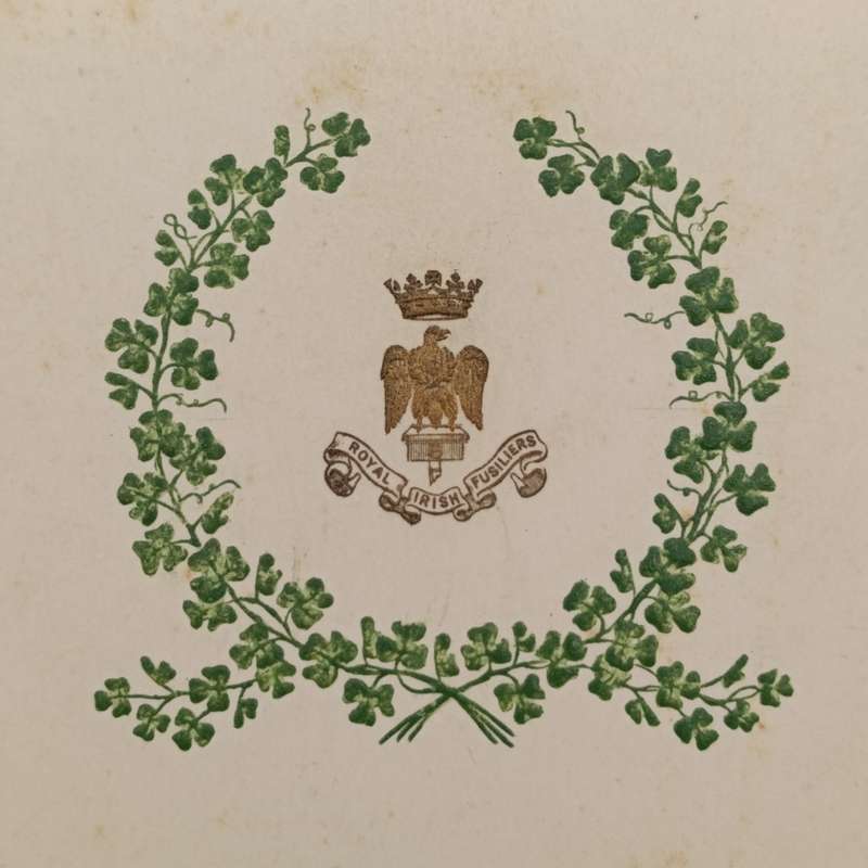 The Royal Irish Fusiliers in Cairo, Egypt 1926 Christmas greetings card with picture