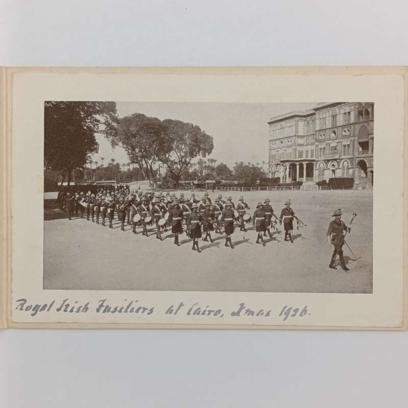 The Royal Irish Fusiliers in Cairo, Egypt 1926 Christmas greetings card with picture