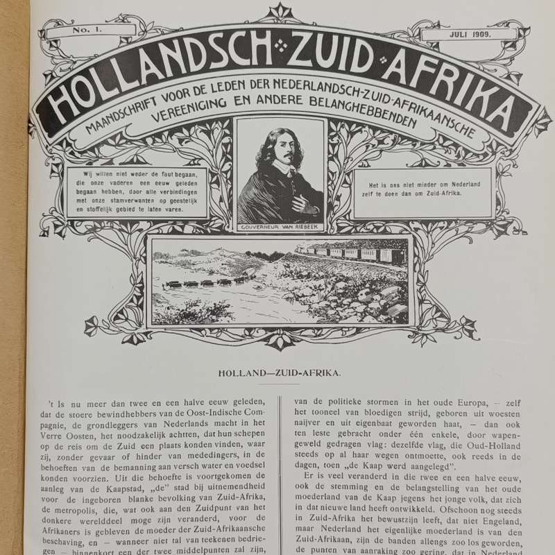 Bound volumes of the monthly Paper Hollandsch - Zuid Afrika. July 1909 - June 1910