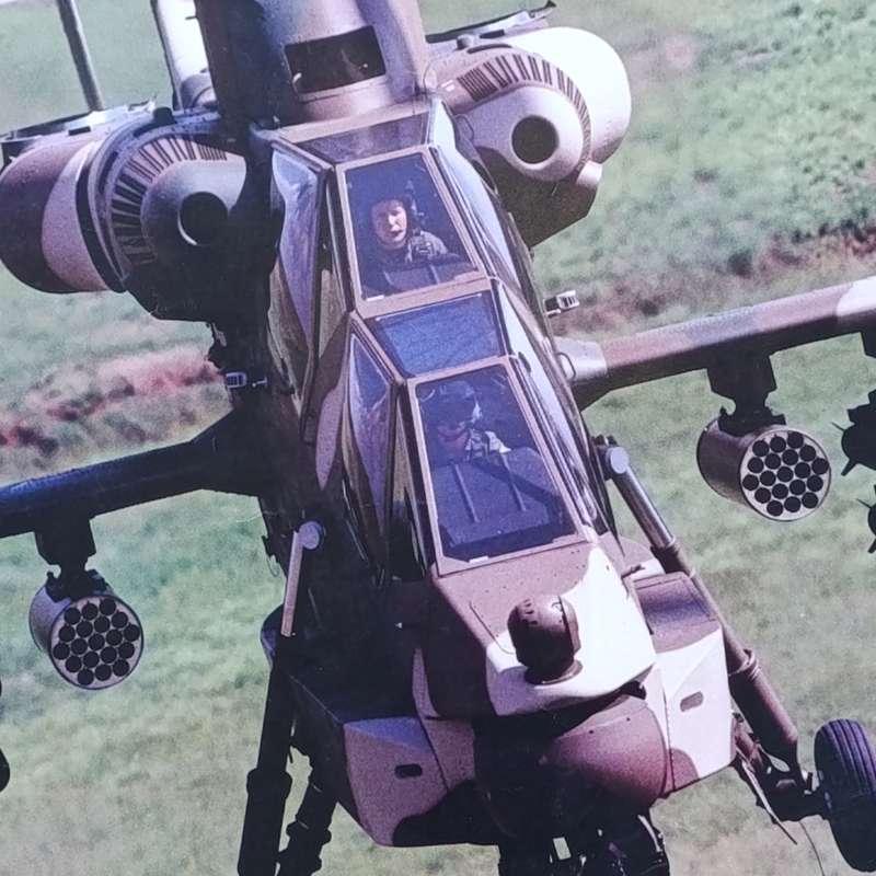 Denel Aviation SA Air Force Rooivalk Helicopter poster - signed by Test Flight Engineer in 2000