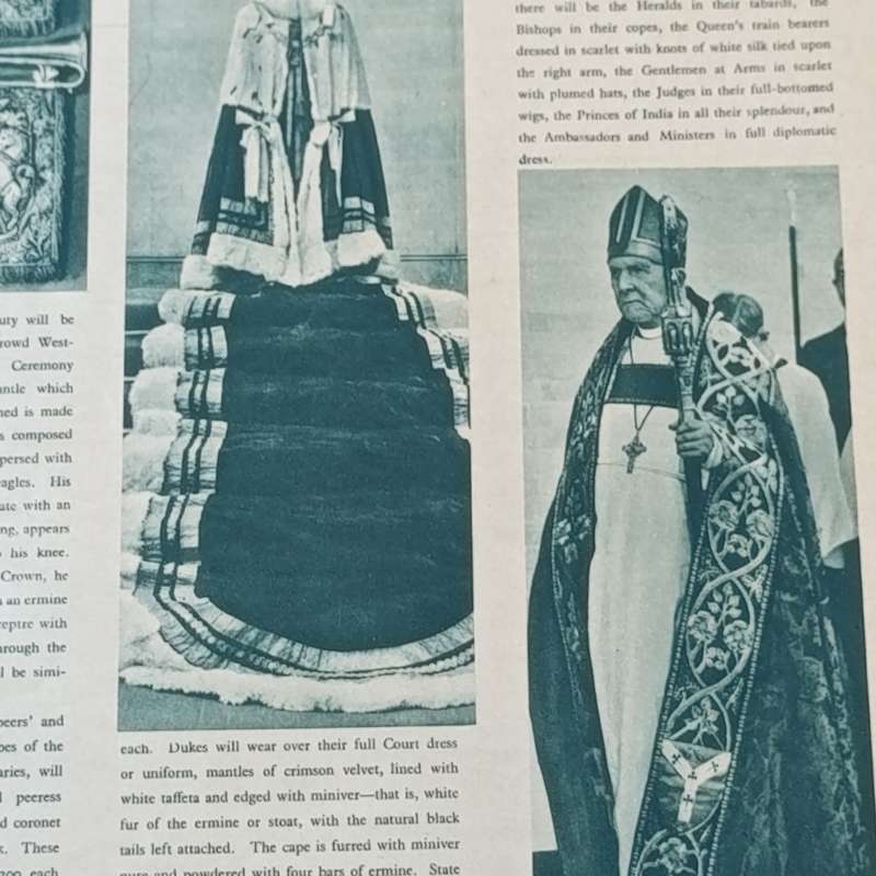 Antique news paper Cape Times Coronation Supplement May 11th, 1937 in poor condition