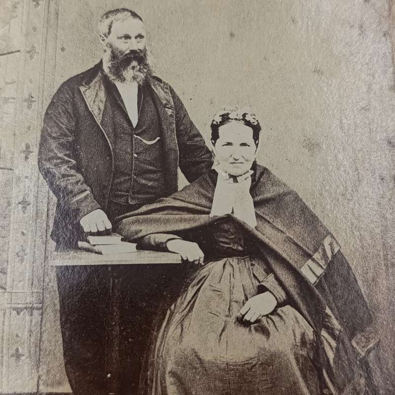 Antique photo of the Groenewald couple - Western Cape area