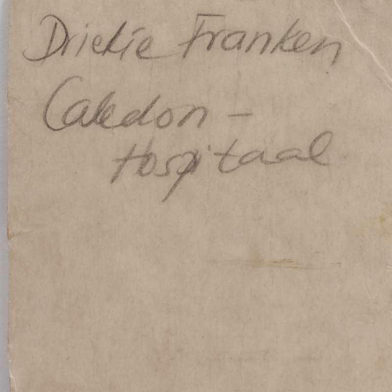 Vintage photo of Driekie Franken - Nurse at Caledon Hospital