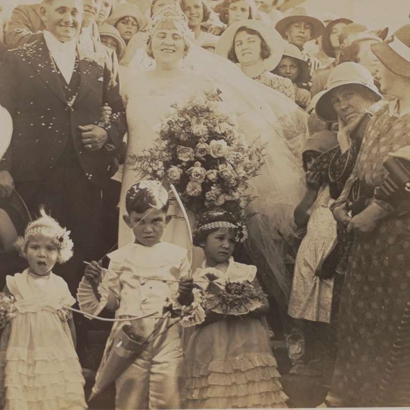 Antique photo - Baan Badenhorst en Tienie Swart-Badenhorst marriage - beautiful photo