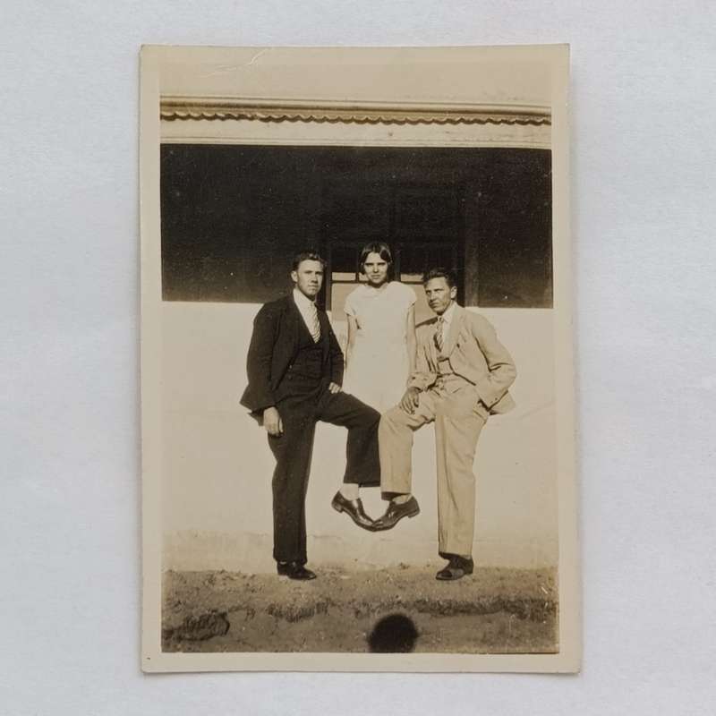 Vintage photo of Hansie van Wyk Hes Cronje Ben van Wyk - Vanwyksdorp area +- 1930