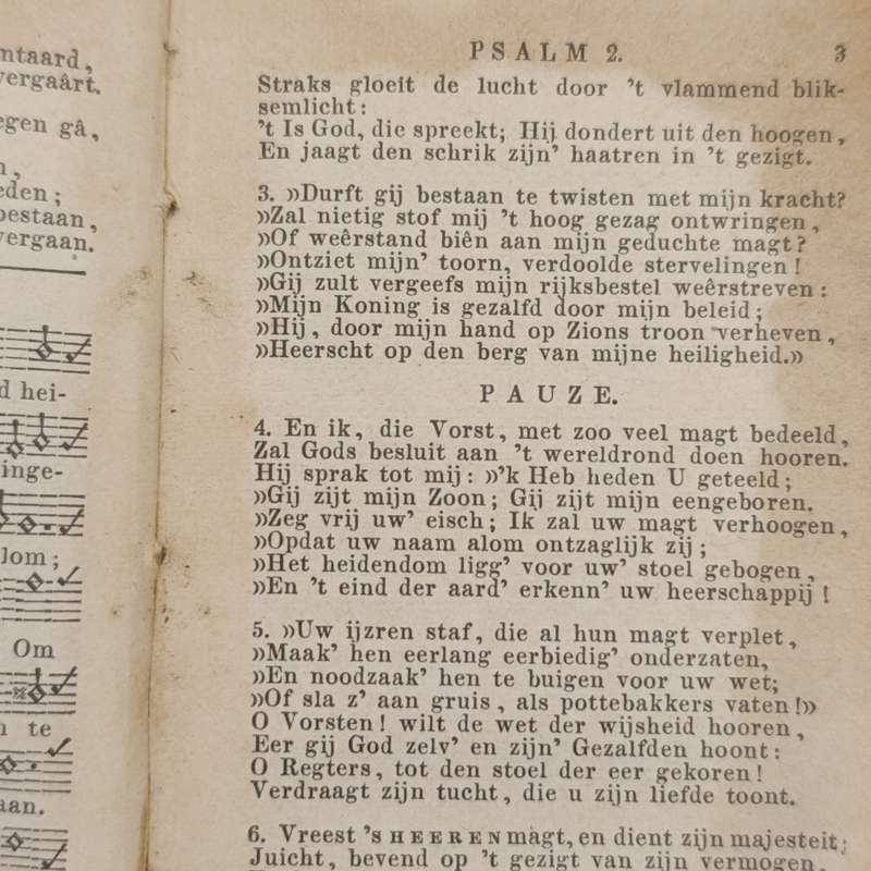 1885 Psalmen and Gezangen booklet - well used