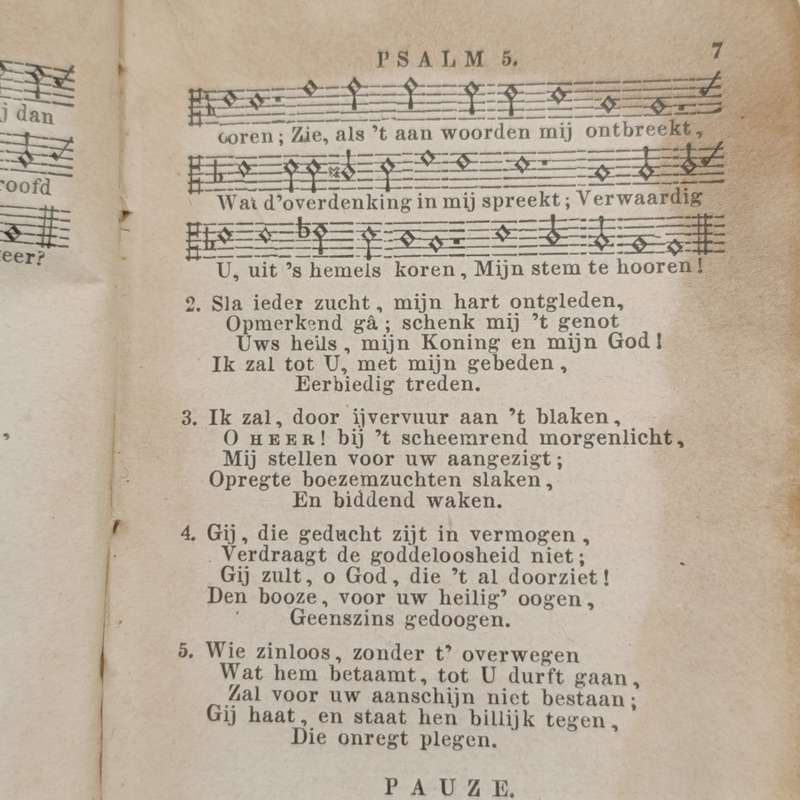 1885 Psalmen and Gezangen booklet - well used