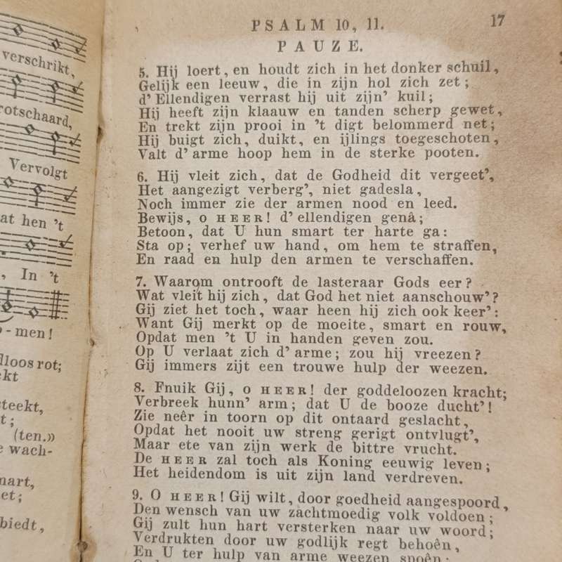 1885 Psalmen and Gezangen booklet - well used
