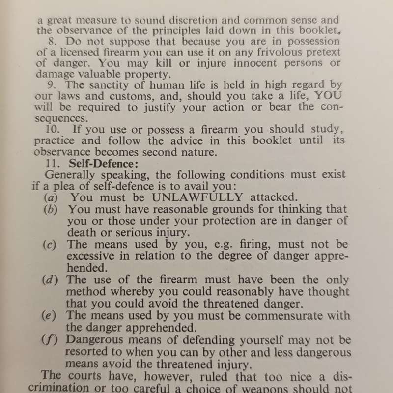 The Possession, Use, Care and Safe Custody of Firearms by Col. J.A Noppe