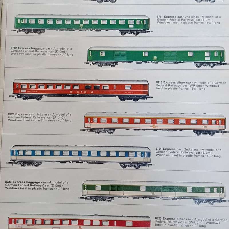Marklin Model Railway Catalogue (6 books)- 1971E, 1972E, 1974E, 1975E, 1990-91, '93E
