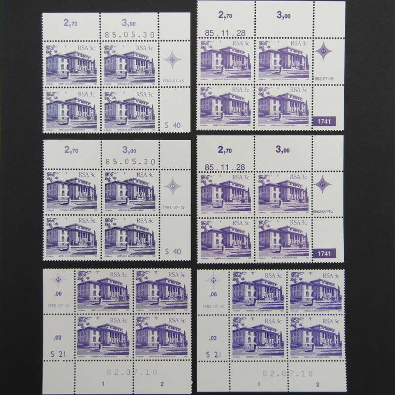 South Africa over 350 control blocks of the 3rd, 4th, 5th and 6th definitive series plus some extras