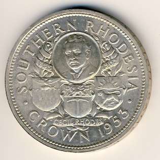 Southern Rhodesia Crown  in Rhodes Centenary 1853 - 1953