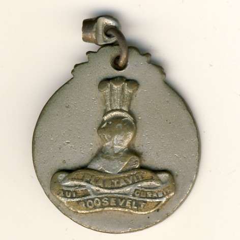 Rooseveldt family crest on planchet - looks very old - found in South Africa