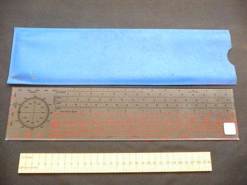 Navigation ruler with pouch
