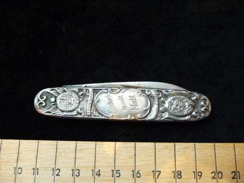 Kruger / de Wet - Pocket - silver colour - Much scarcer than brass one - blades in good condition