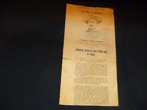 Scriptiology - Second Boer War News - The Hero of Mafeking