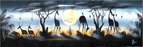 Original African Art Wildlife Painting