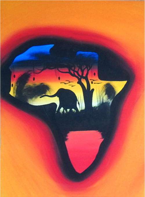 Original African Animals Art Painting