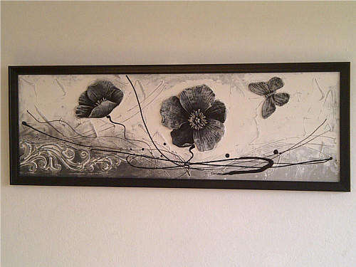 Large Beautiful Original Abstract Art Painting with frame