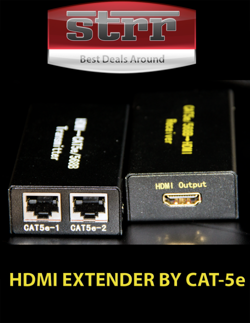 *** BRAND NEW *** HDMI Extender by 2 CAT-5e cable (30M) to extend the HDTV 1080P *** NEW IN BOX ***