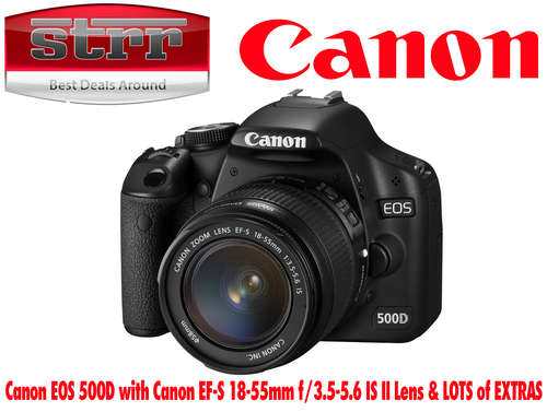 ***Canon EOS 500D *** with *** Canon EF-S 18-55mm f/3.5-5.6 IS II Lens *** And LOTS of Extras***