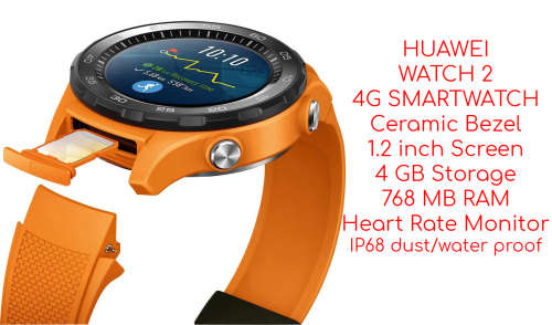 Huawei Watch 2 - 4G(SIM) - Dynamic Orange - MINT Condition