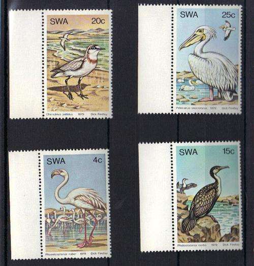 SWA  Water Birds  set of 4 Un-Mounted mint.
