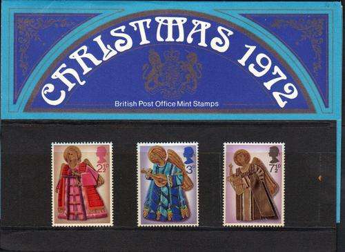 GB Post office presentation set of 3 Stamps Chrismas 1972