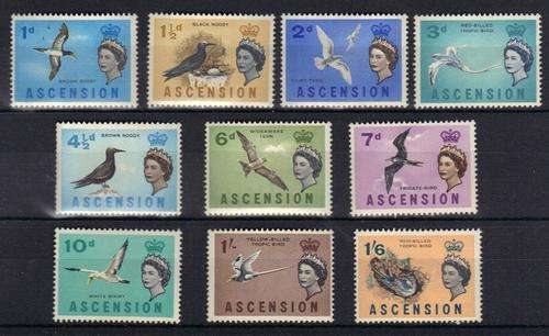 Ascension 1963 part set to 1/6d Mint hinged SG Cat R120 Mint Birds