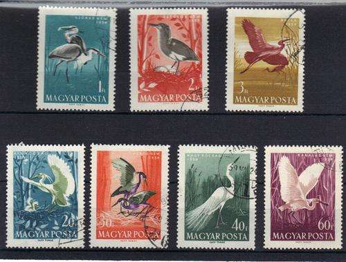 Hungary (Magyar posta) 7 Used Bird stamps