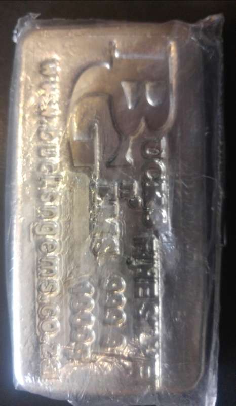 1kg Silver bar (.999 % fine) Bucks & Gems