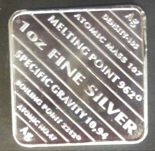 1OZ Silver bar (.999 % fine)
