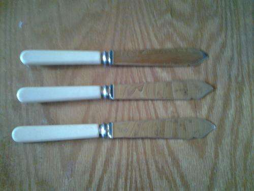 3 Bone / Resin handle fish knives