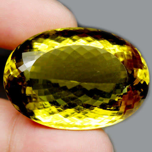 108.84cts Oval Cut Golden Yellow Natural Citrine
