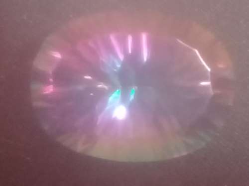 20.08cts Oval Cut Mystic Natural Mystic Quartz