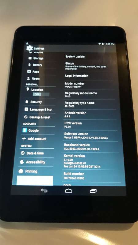 Dell Venue 7 - HD SCREEN - 3G SIM CARD VERSION - 16GB