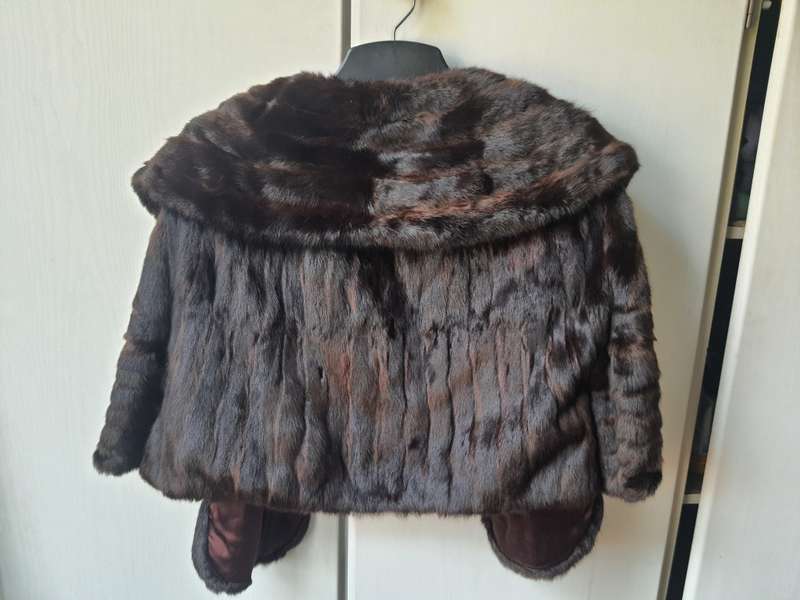 2 x fur shawl coats