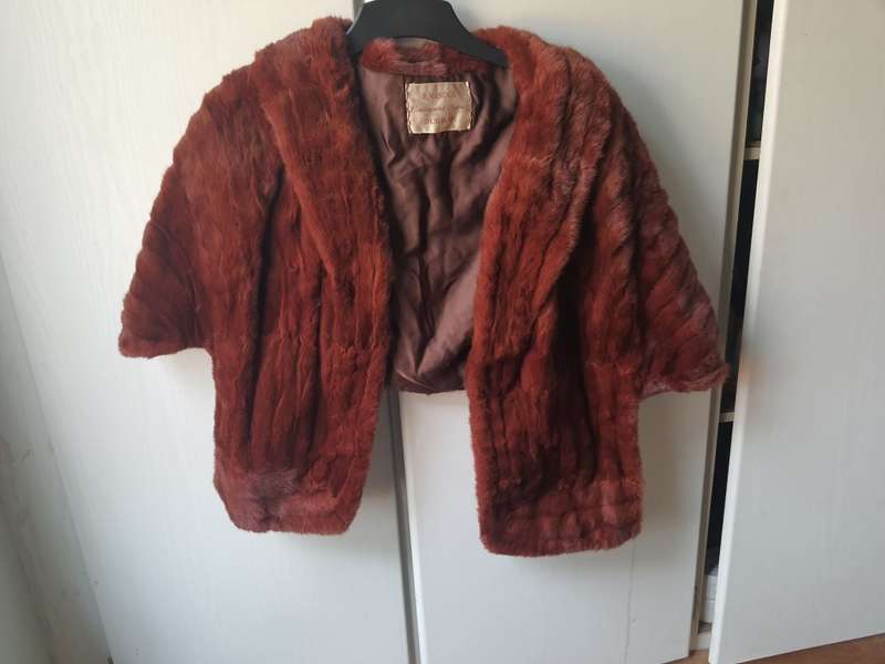 2 x fur shawl coats