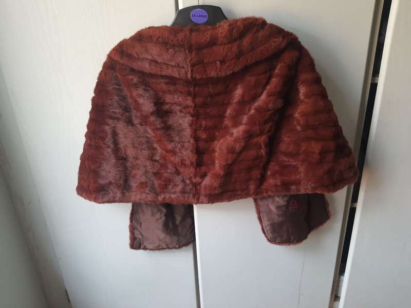 2 x fur shawl coats
