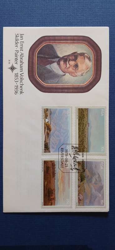 SOUTH AFRICA 1978 125TH BIRTH ANNIV OF J.E.A VOLSCHENK-FLUORESCENT PAPER