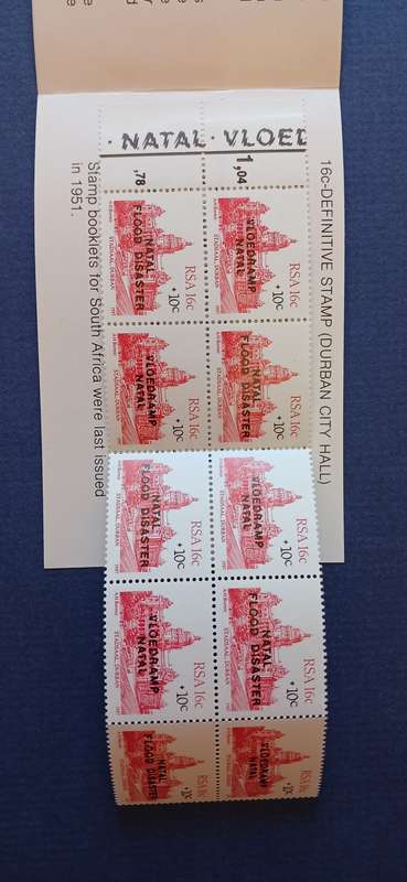 SOUTH AFRICA 1987 NATAL FLOOD RELIEF FUND